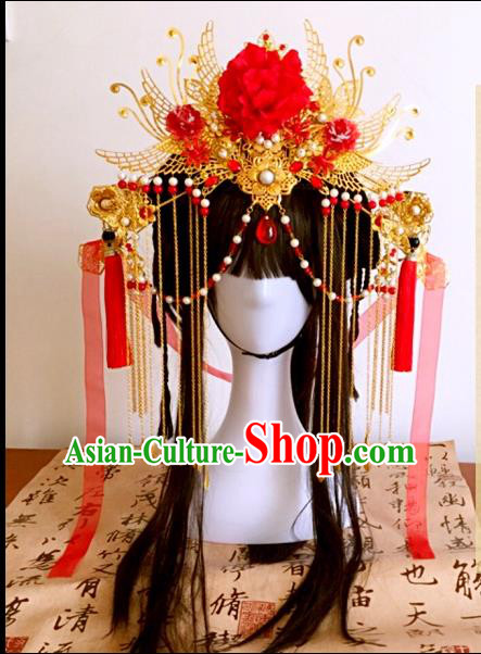 Chinese Traditional Accessories, Chinese Ancient Style Imperial Queen Hair Jewelry Accessories, Hairpins, Headwear, Headdress, Hair Fascinators Set for Women