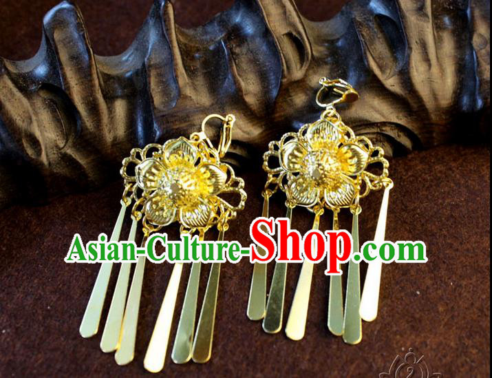 Ancient Chinese Style Imperial Palace Empress, Queen Wedding Earrings For Women