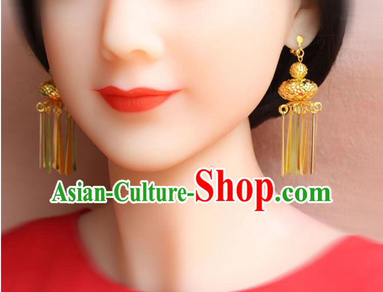 Ancient Chinese Style Imperial Palace Empress, Queen Wedding Earrings For Women