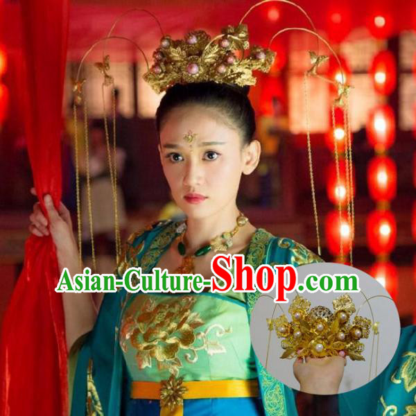 Chinese Ancient Style Hair Jewelry, Dongfang Bubai Accessories, Hairpins, Hanfu Suits, Wedding Bride Imperial Empress Accessories for Women