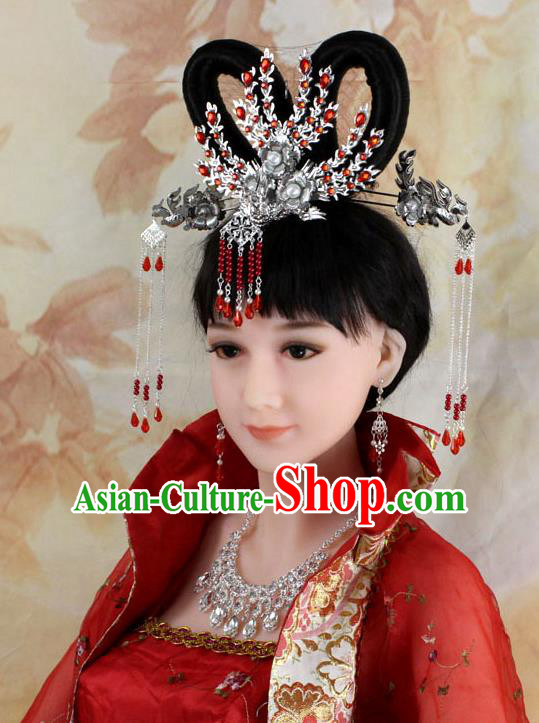 Chinese Ancient Style Hair Jewelry Accessories, Hairpins, Headwear, Headdress, Cosplay Queen Princess Hair Fascinators for Women