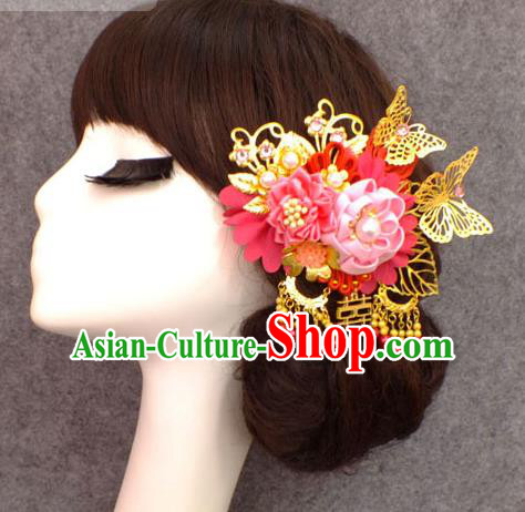 Chinese Ancient Style Hair Jewelry Accessories, Hairpins, Hanfu Xiuhe Suit Wedding Bride Hair Accessories for Women