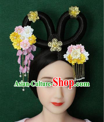 Chinese Ancient Style Hair Jewelry Accessories, Hairpins, Han Dynasty Princess, Hanfu Xiuhe Suit Wedding Bride Hair Accessories for Women