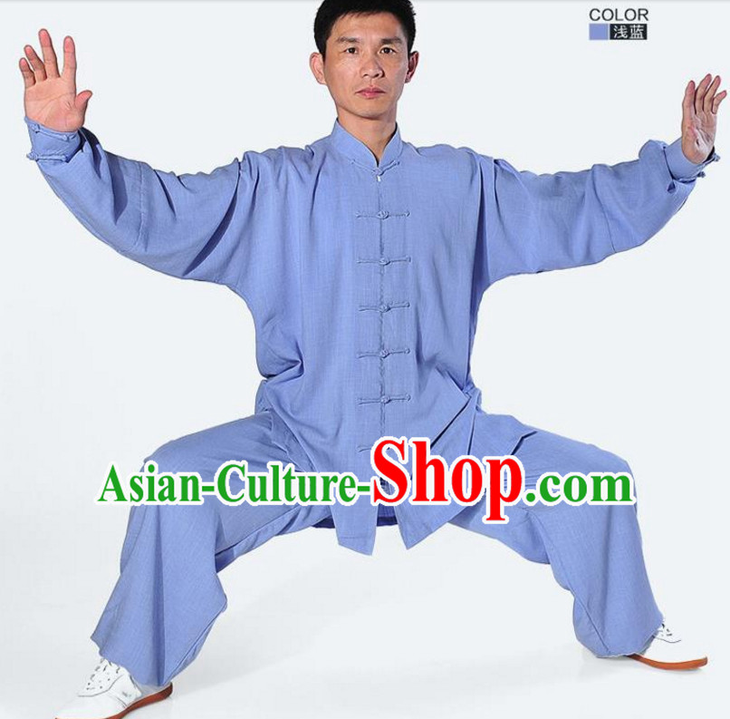 Top Kung Fu Flax Costume Jacket Uniform Martial Arts Clothes Shaolin Uniform Kungfu Uniforms Supplies for Men Women Adults Kids