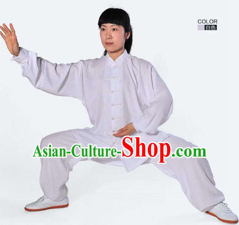 Top Kung Fu Flax Costume Jacket Uniform Martial Arts Clothes Shaolin Uniform Kungfu Uniforms Supplies for Men Women Adults Kids