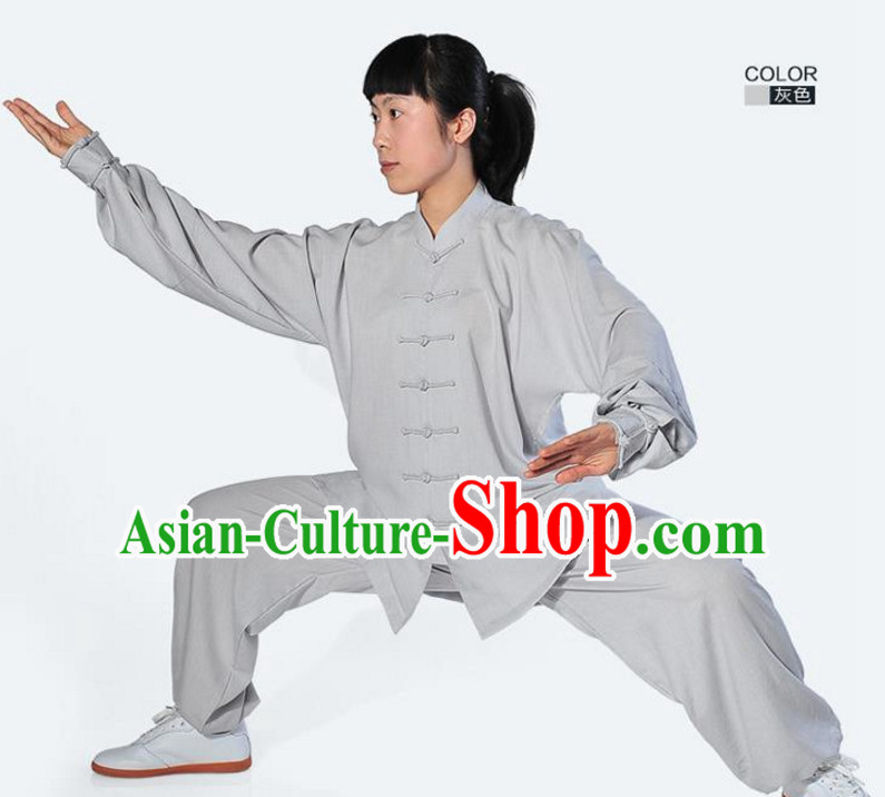 Top Kung Fu Flax Costume Jacket Uniform Martial Arts Clothes Shaolin Uniform Kungfu Uniforms Supplies for Men Women Adults Kids