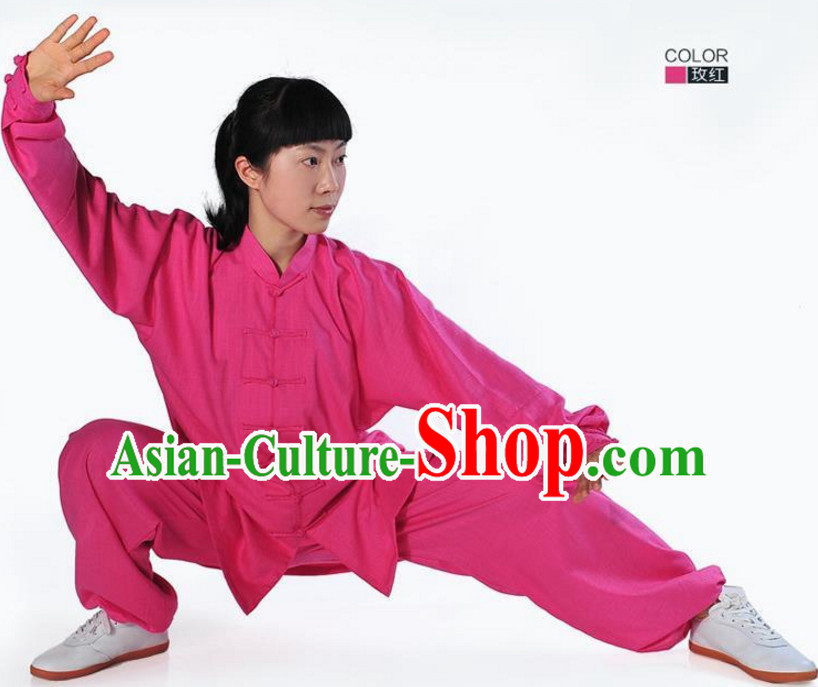 Top Kung Fu Flax Costume Jacket Uniform Martial Arts Clothes Shaolin Uniform Kungfu Uniforms Supplies for Men Women Adults Kids