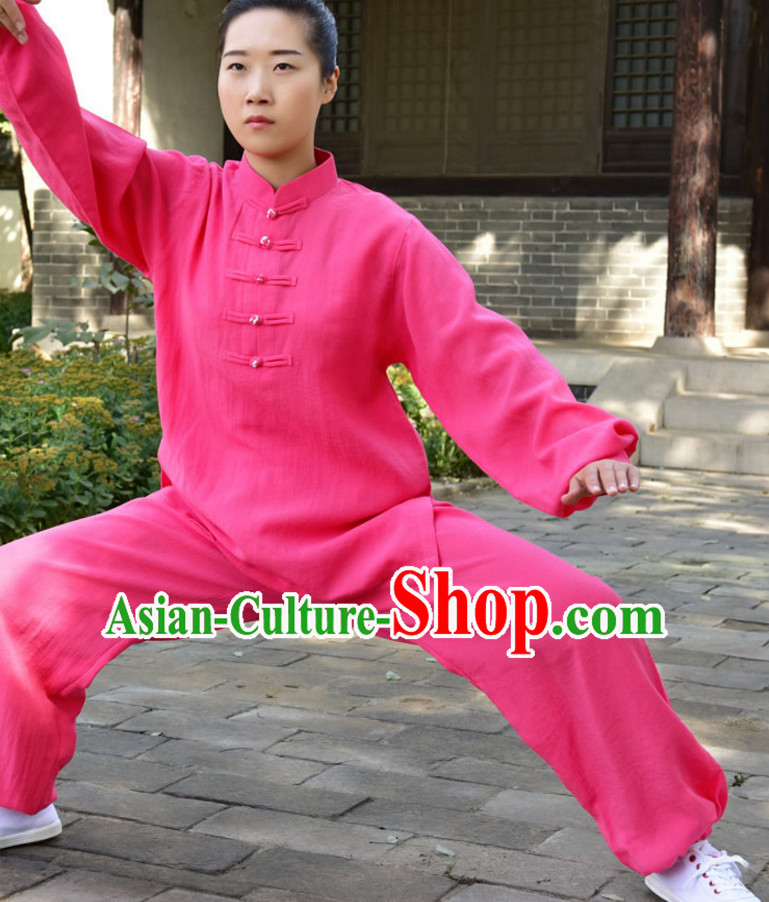 Top Kung Fu Flax Clothing Costume Jacket Martial Arts Clothes Shaolin Uniform Kungfu Uniforms Supplies for Men Women Adults Children