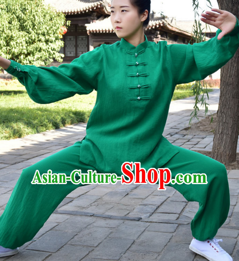 Top Kung Fu Flax Clothing Mandarin Costume Jacket Martial Arts Clothes Shaolin Uniform Kungfu Uniforms Supplies for Men Women Adults Children