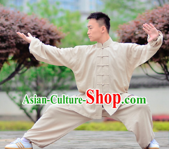 Top Kung Fu Flax Clothing Mandarin Costume Jacket Martial Arts Clothes Shaolin Uniform Kungfu Uniforms Supplies for Men Women Adults Children