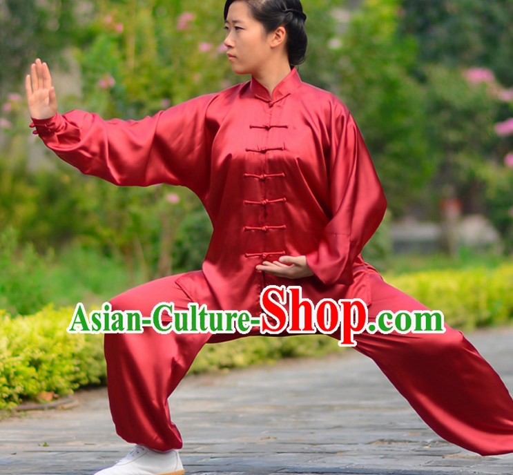 Top Kung Fu Silk Cotton Clothing Mandarin Costume Jacket Martial Arts Clothes Shaolin Uniform Kungfu Uniforms Supplies for Men Women Adults Children