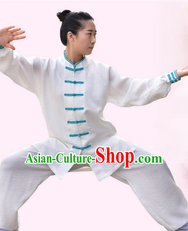 Top Kung Fu Flax Clothing Mandarin Costume Jacket Martial Arts Clothes Shaolin Uniform Kungfu Uniforms Supplies for Men Women Adults Children