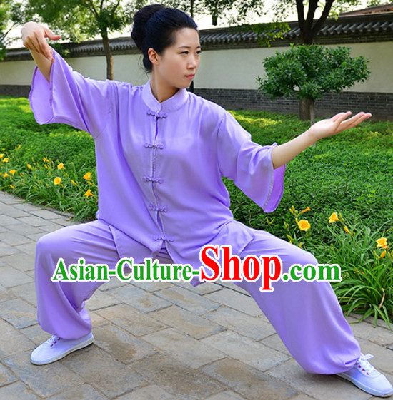 Top Kung Fu Silk Cotton Clothing Mandarin Costume Jacket Martial Arts Clothes Shaolin Uniform Kungfu Uniforms Supplies for Men Women Adults Children