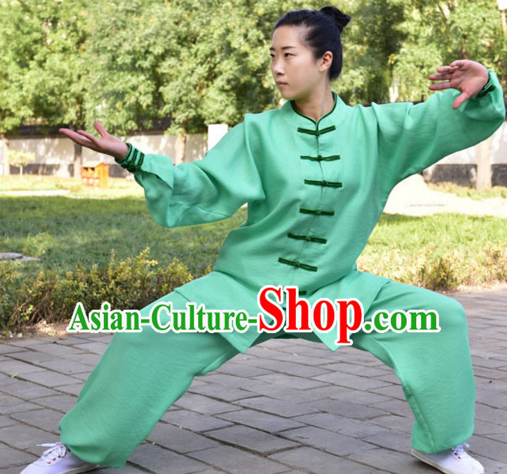 Top Kung Fu Flax Clothing Mandarin Costume Jacket Martial Arts Clothes Shaolin Uniform Kungfu Uniforms Supplies for Men Women Adults Children