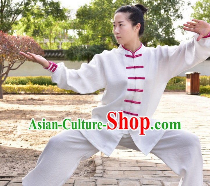 Top Kung Fu Flax Clothing Mandarin Costume Jacket Martial Arts Clothes Shaolin Uniform Kungfu Uniforms Supplies for Men Women Adults Children