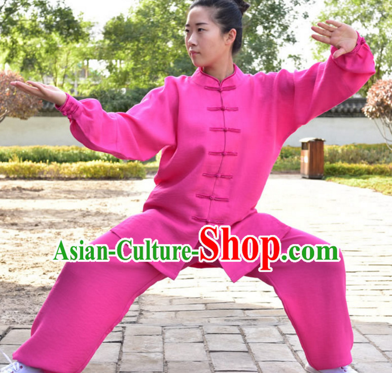 Top Kung Fu Flax Clothing Mandarin Costume Jacket Martial Arts Clothes Shaolin Uniform Kungfu Uniforms Supplies for Men Women Adults Children