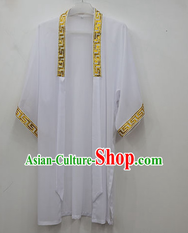 White Wudang Uniform Taoist Uniform Kungfu Kung Fu Clothing Clothes Pants Shirt Supplies Wu Gong Outfits Mantle Cape
