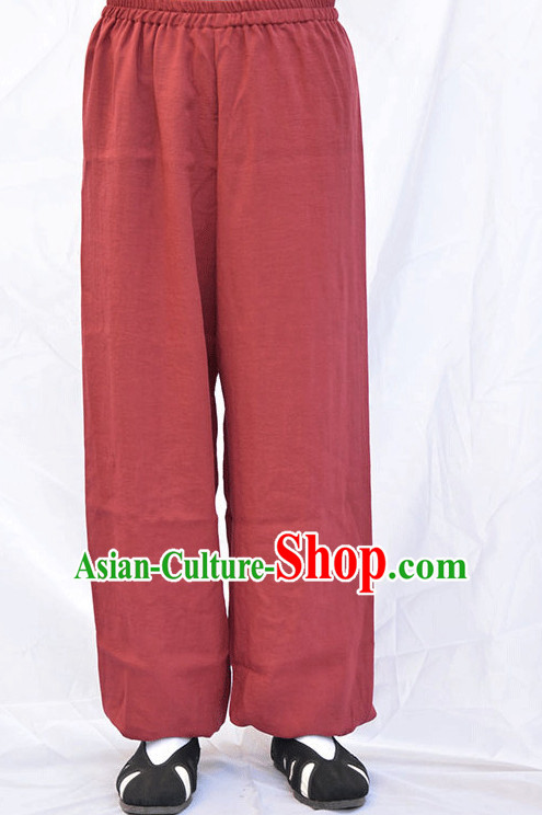 Wudang Uniform Taoist Uniform Kungfu Kung Fu Clothing Clothes Pants Shirt Supplies Wu Gong Outfits Flax Pants