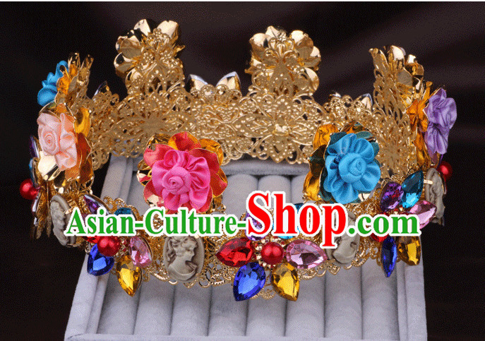 Traditional Chinese Style Princess Empress Queen Brides Wedding Headpieces Hair Fascinators Jewelry Decorations Hairpins Phoenix Crown Coronet