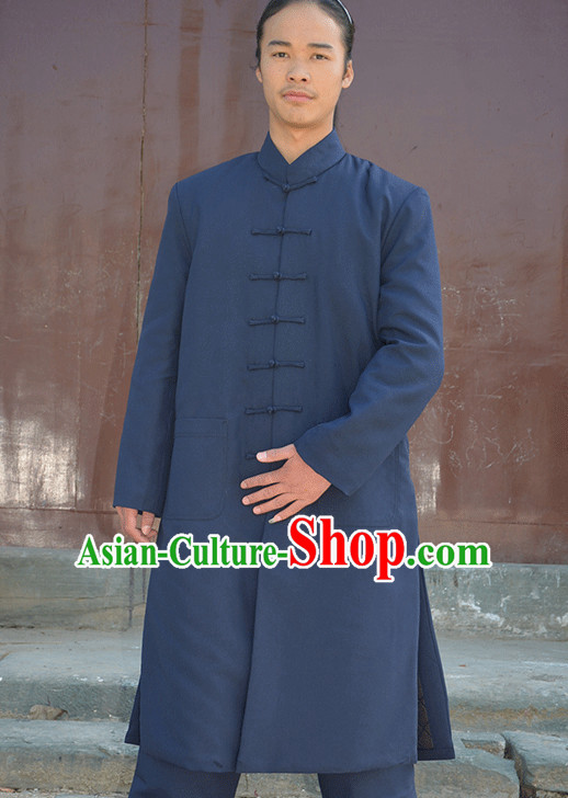 Wudang Uniform Taoist Uniform Kungfu Kung Fu Clothing Clothes Pants Shirt Supplies Wu Gong Flax Long Jacket Outfits