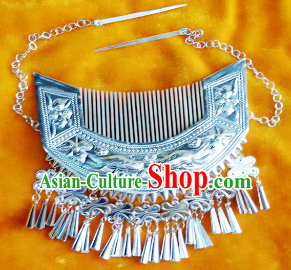 Chinese Princess Miao Tribe Silver Necklace