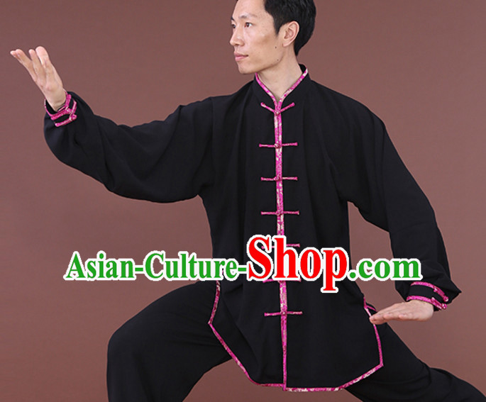 Top Tai Chi Uniforms Kung Fu Costume Martial Arts Kung Fu Training Uniform Gongfu Shaolin Wushu Clothing for Men Women Adults Children