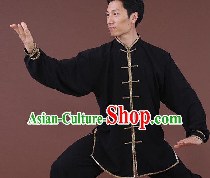 Top Tai Chi Uniforms Kung Fu Costume Martial Arts Kung Fu Training Uniform Gongfu Shaolin Wushu Clothing for Men Women Adults Children