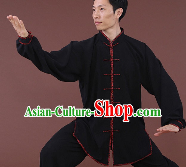 Top Tai Chi Uniforms Kung Fu Costume Martial Arts Kung Fu Training Uniform Gongfu Shaolin Wushu Clothing for Men Women Adults Children