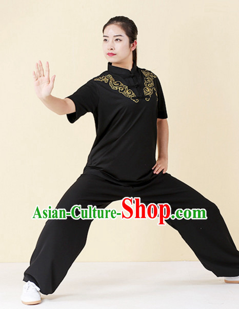 Top Tai Chi Uniforms Kung Fu Costume Martial Arts Kung Fu Training Uniform Gongfu Shaolin Wushu Clothing for Men Women Adults Children