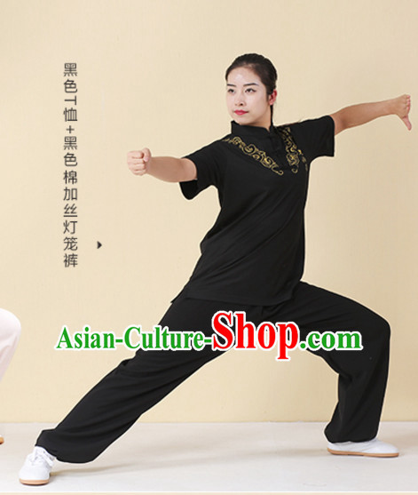 Top Tai Chi Uniforms Kung Fu Costume Martial Arts Kung Fu Training Uniform Gongfu Shaolin Wushu Clothing for Men Women Adults Children