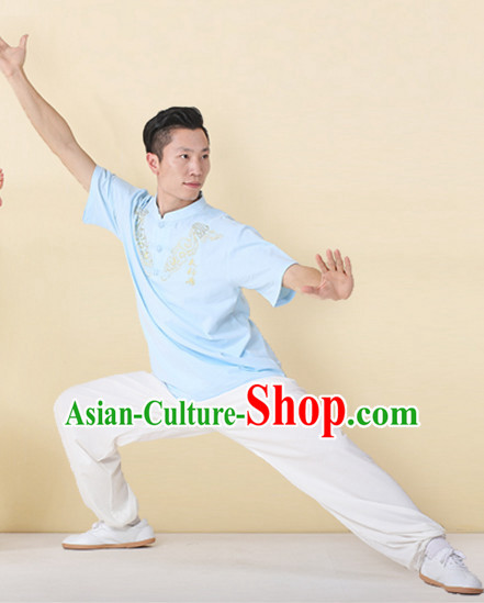 Top Tai Chi Uniforms Kung Fu Costume Martial Arts Kung Fu Training Uniform Gongfu Shaolin Wushu Clothing for Men Women Adults Children