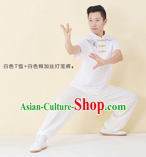 Top Tai Chi Uniforms Kung Fu Costume Martial Arts Kung Fu Training Uniform Gongfu Shaolin Wushu Clothing for Men Women Adults Children