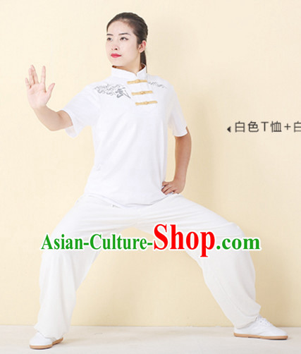 Top Tai Chi Uniforms Kung Fu Costume Martial Arts Kung Fu Training Uniform Gongfu Shaolin Wushu Clothing for Men Women Adults Children