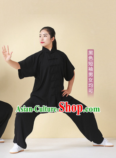 Top Tai Chi Uniforms Kung Fu Costume Martial Arts Kung Fu Training Uniform Gongfu Shaolin Wushu Clothing for Men Women Adults Children