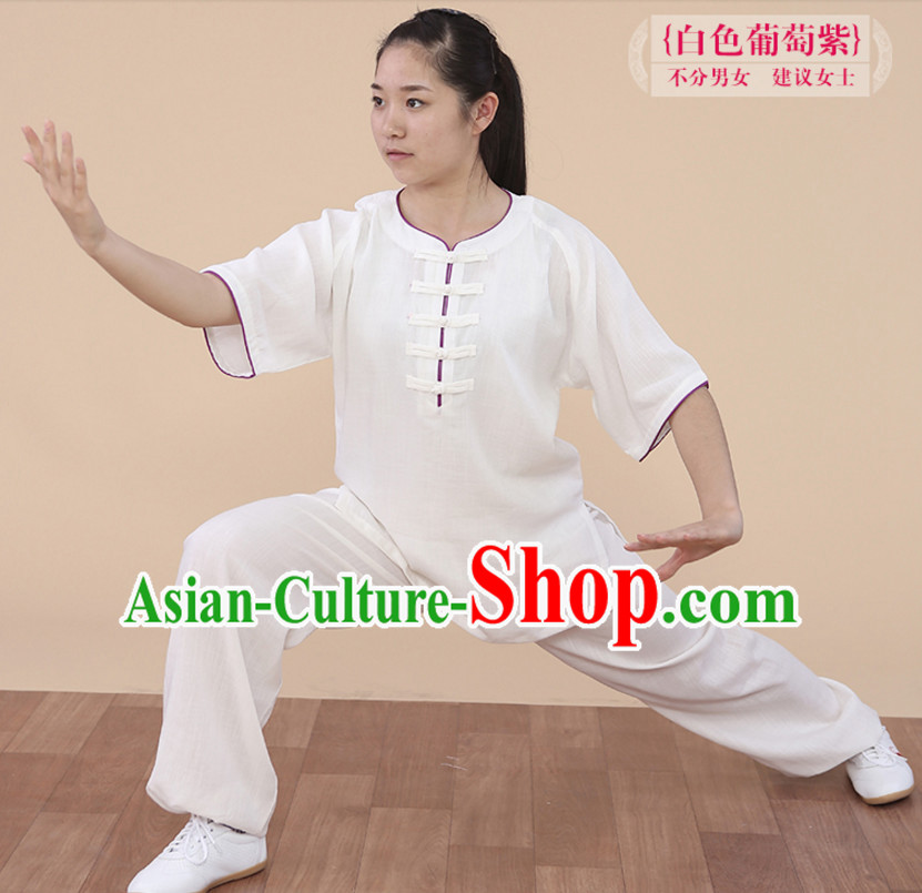 Top Tai Chi Uniforms Kung Fu Costume Martial Arts Kung Fu Training Uniform Gongfu Shaolin Wushu Clothing for Men Women Adults Children