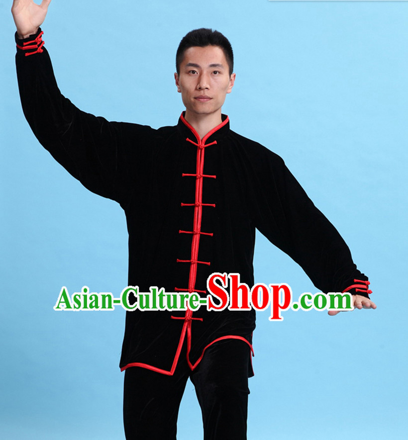 Top Tai Chi Uniforms Kung Fu Costume Martial Arts Kung Fu Training Uniform Gongfu Shaolin Wushu Clothing for Men Women Adults Children