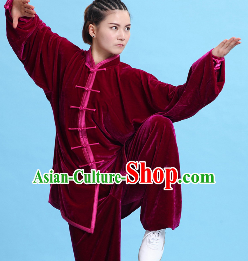 Top Tai Chi Uniforms Kung Fu Costume Martial Arts Kung Fu Training Uniform Gongfu Shaolin Wushu Clothing for Men Women Adults Children