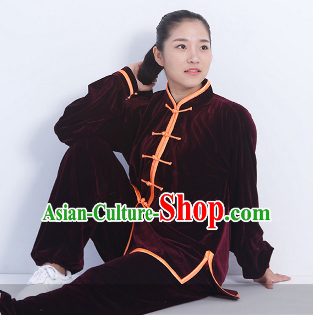 Top Tai Chi Uniforms Kung Fu Costume Martial Arts Kung Fu Training Uniform Gongfu Shaolin Wushu Clothing for Men Women Adults Children