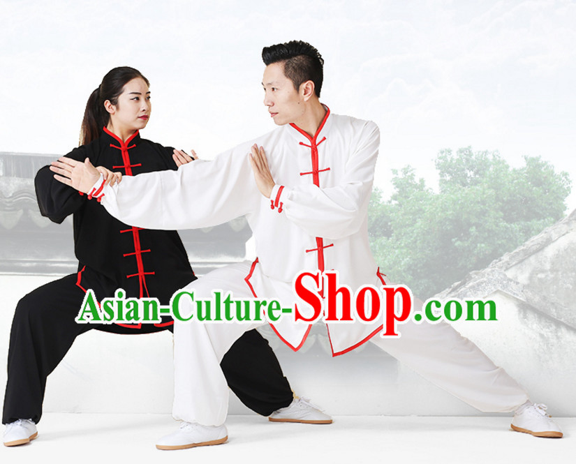 Top Tai Chi Uniforms Kung Fu Costume Martial Arts Kung Fu Training Uniform Gongfu Shaolin Wushu Clothing for Men Women Adults Children