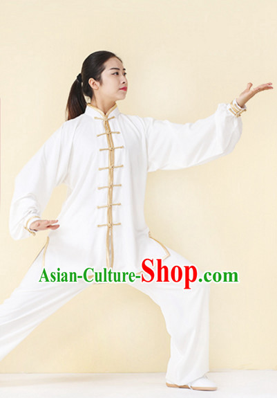 Top Tai Chi Uniforms Kung Fu Costume Martial Arts Kung Fu Training Uniform Gongfu Shaolin Wushu Clothing for Men Women Adults Children