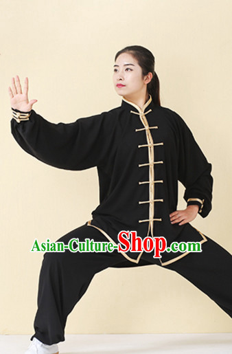 Top Tai Chi Uniforms Kung Fu Costume Martial Arts Kung Fu Training Uniform Gongfu Shaolin Wushu Clothing for Men Women Adults Children