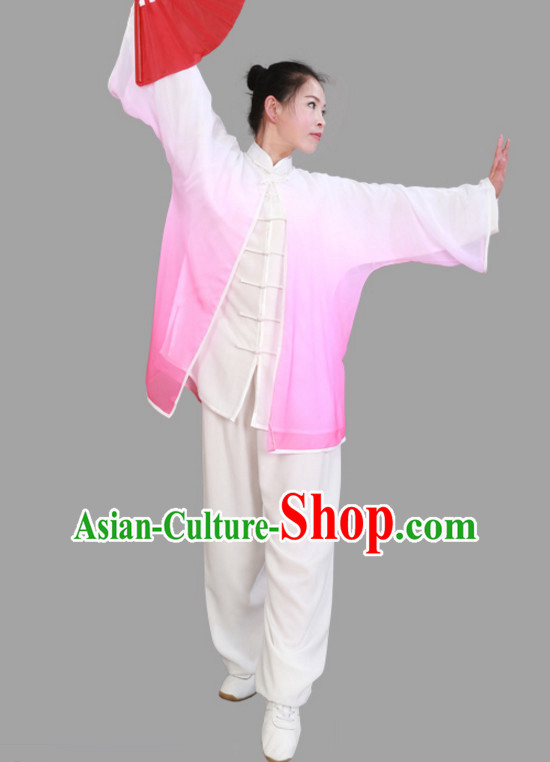 Top Tai Chi Uniforms Kung Fu Uniform Martial Arts Suits Mulan Fan Outfits