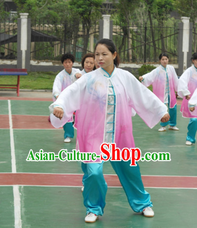 Top Tai Chi Uniforms Kung Fu Uniform Martial Arts Suits Mulan Fan Outfits