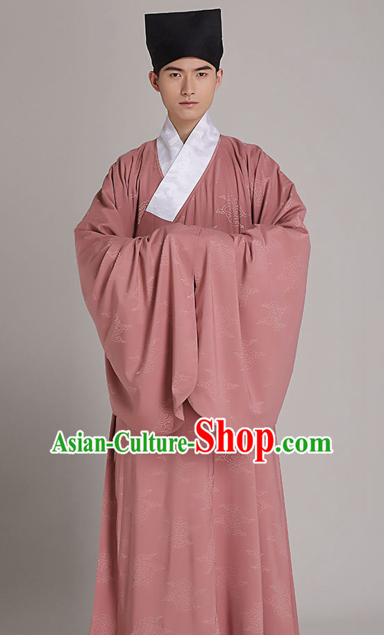 Chinese National Costumes Kimono Dress Clothing and Hat Complete Set for Men