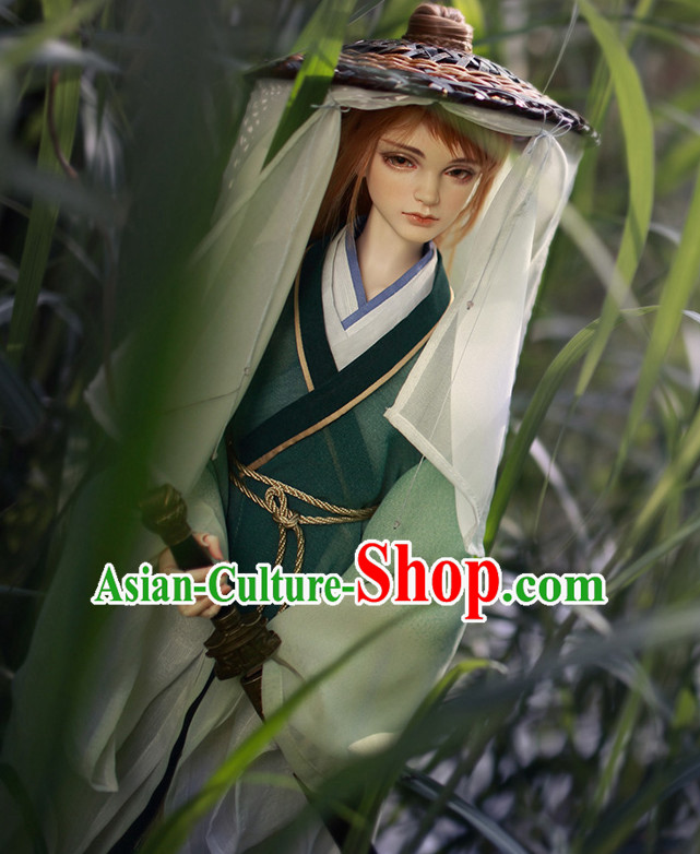 Chinese Style Dresses Chinese Swordsman Clothing Clothes Han Chinese Costume Hanfu for Men Adults Children