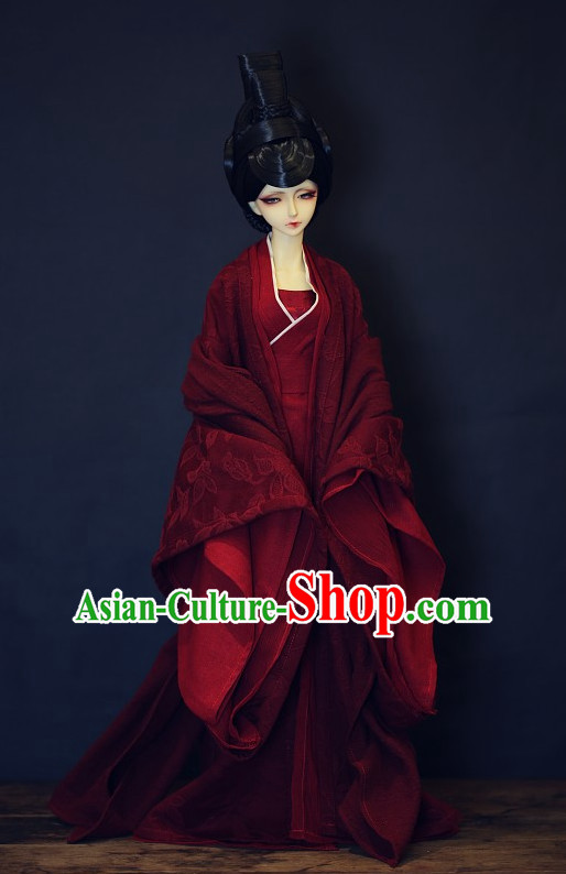 Ancient Chinese Princess Wedding Dress Hanfu Garment BJD Costumes for Men Boys Adults Kids