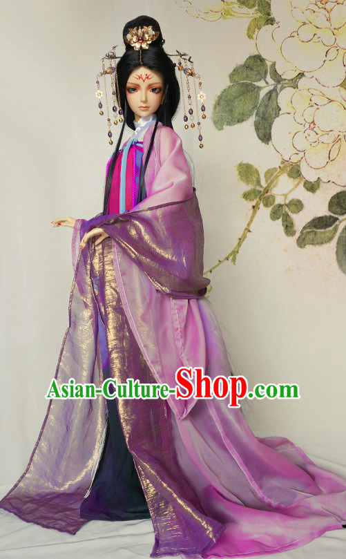 Chinese Style Dresses Chinese Princess Empress Clothing Clothes Han Chinese Costume Hanfu and Hair Jewelry Complete Set for Women Adults Children