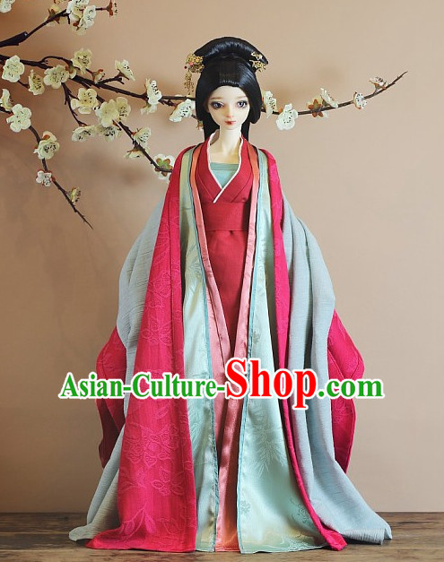 Ancient Chinese Princess Wedding Dress Hanfu Garment BJD Costumes for Men Boys Adults Kids