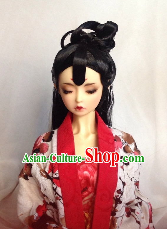 Ancient Chinese Female Princess Queen Empress Black Wigs