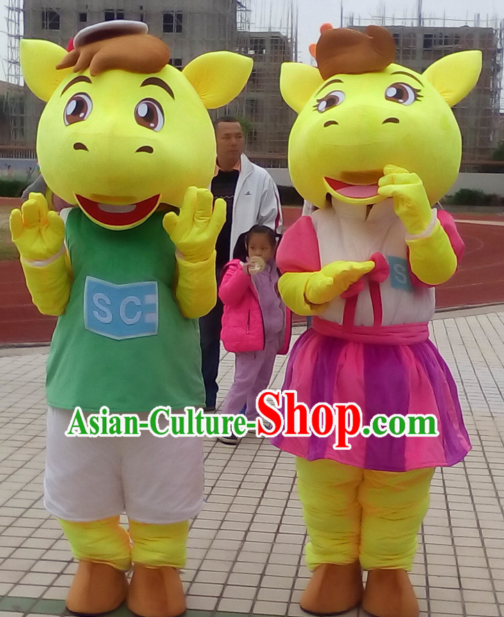 Free Design Professional Custom Made TV Commerical Mascot Costume Mascot Outfits Customized Cute Animal Cow Mascots Costumes